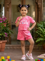 Little Flower Pink Tie-Dye Co-ord Set