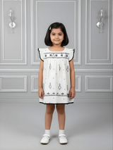 Cream Bohemian Embroidered Frock