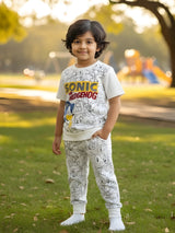 Boys' Sonic Sketch Co-ord Set – White