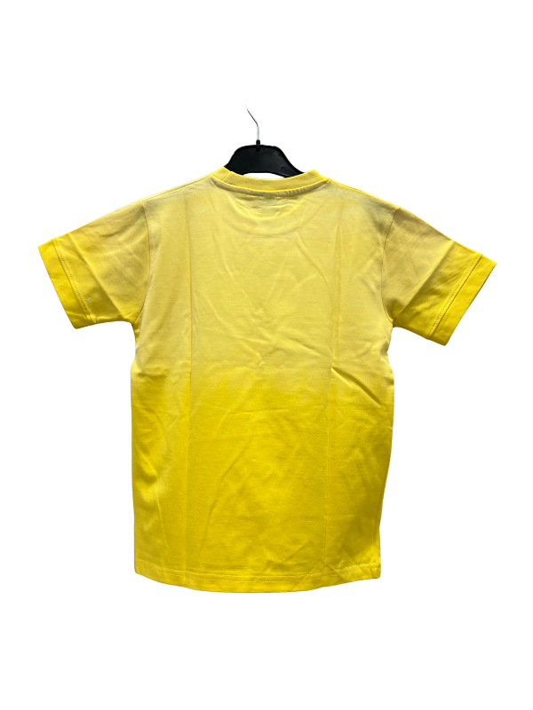 Boys Graphic T-shirt with "Bogy" Print – Vibrant Yellow Casual Wear for Kids