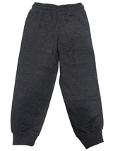 Boys Grey Jogger Pants with Red Drawstring and Zippered Pockets
