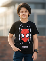 Boys' Black Marvel Spider-Man Classic Mask Graphic T-Shirt