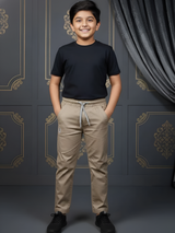 Boys' Classic Cream Comfort-Fit Track Pants