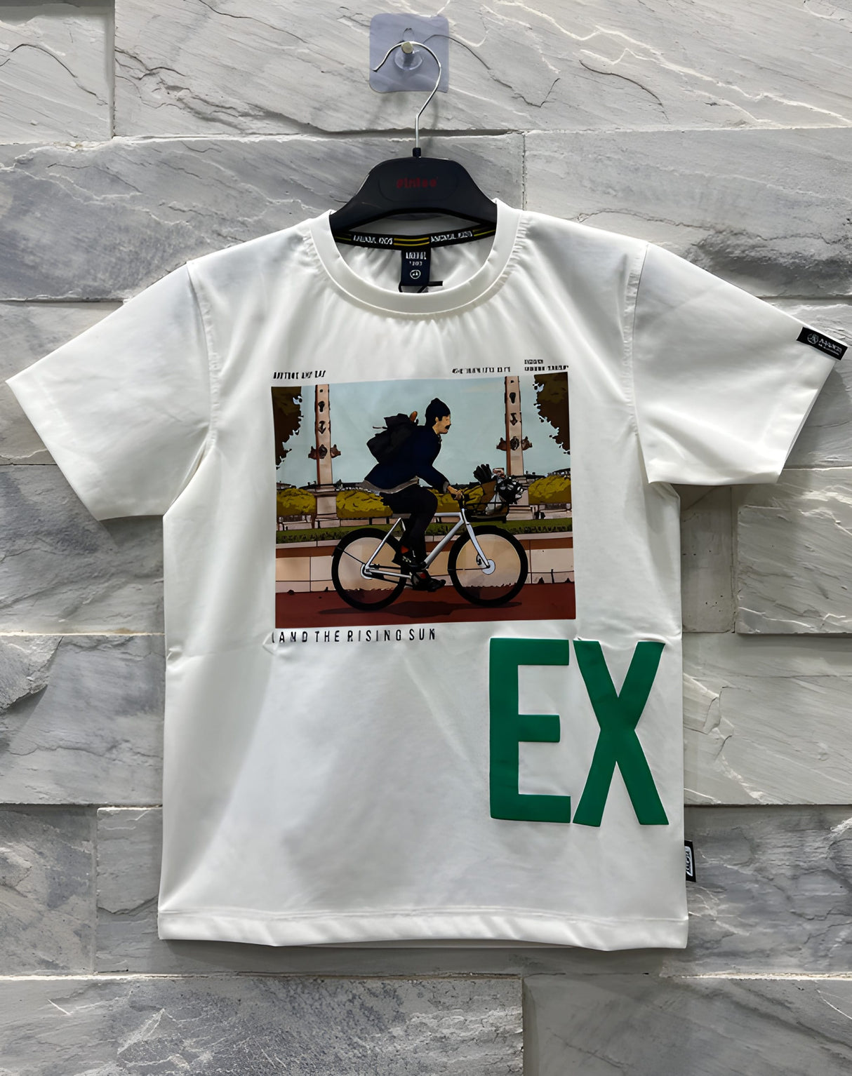 Boys white Printed Cotton Blend Regular T-Shirt