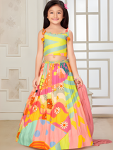 Girls Traditional Sleeves Less Long Choli