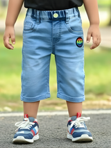 Boys Light Blue Denim Jeans with Rainbow Patch
