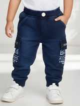 Boys Stylish Blue Cargo Jogger Jeans