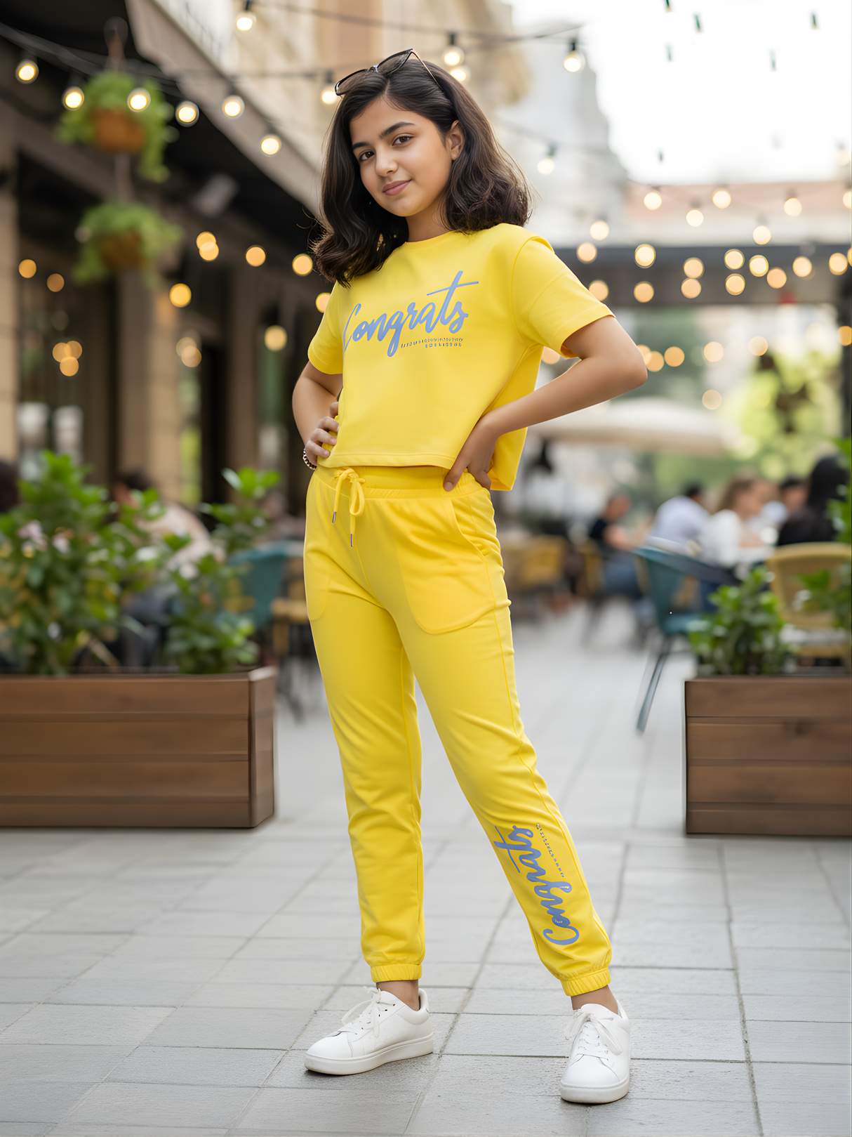 Girls' Sunbeam Yellow "Congrats" Coordinate Set