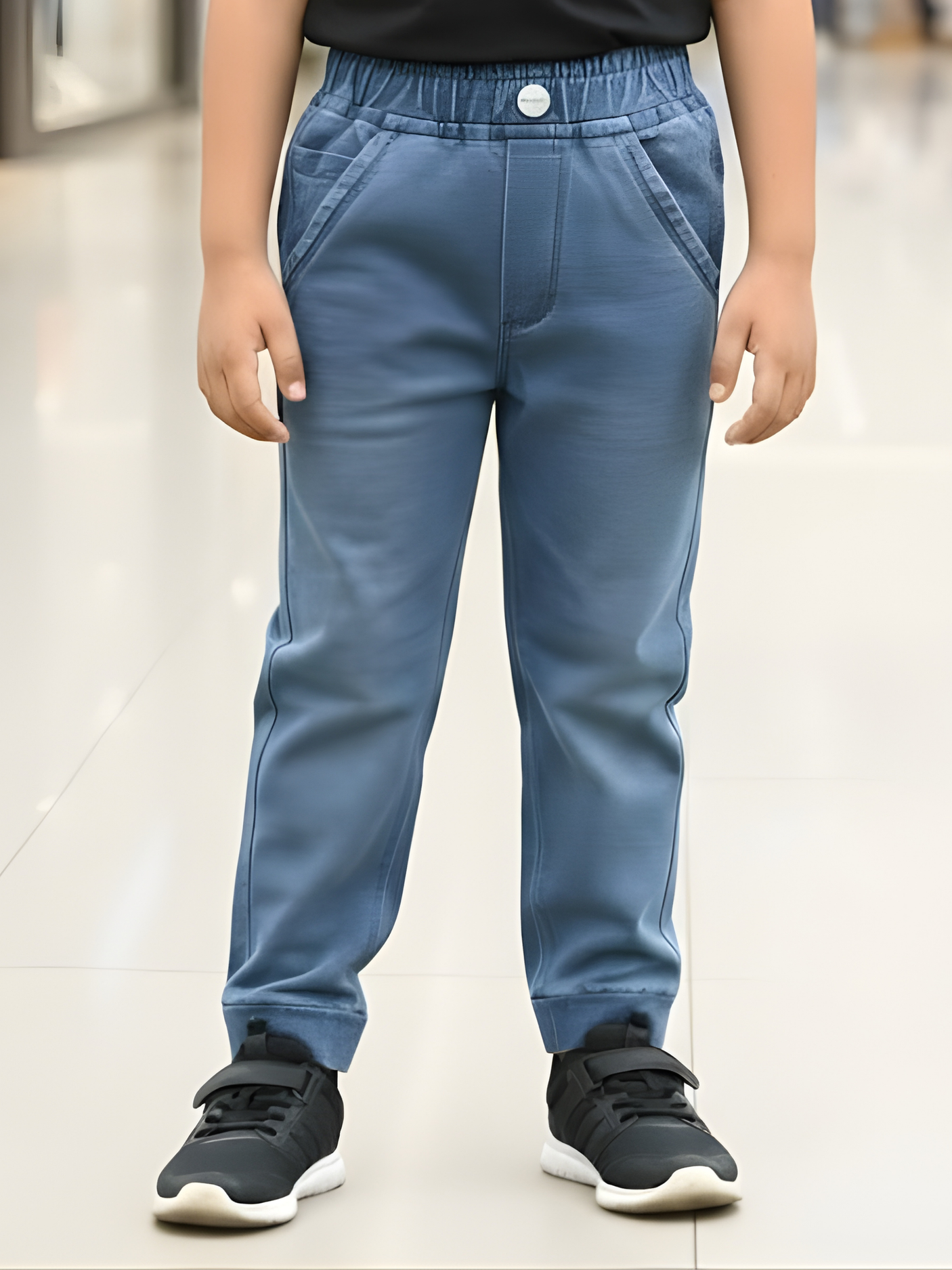Boys' Light Blue Elasticated Comfort Fit Jeans