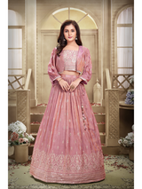 Girls Traditional Sleeves Less Long Choli - Pink