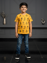Boys' Gold Marvel Avengers All-Over Action Print T-Shirt