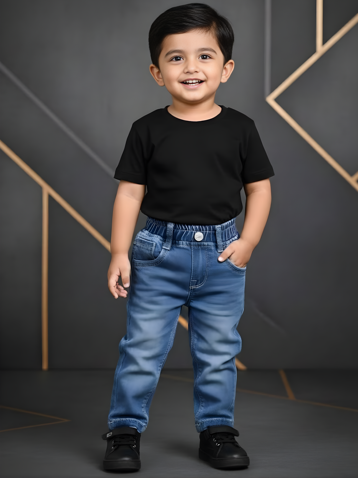 Boys' Comfort-Stretch Jogger Jeans - Light Blue Wash