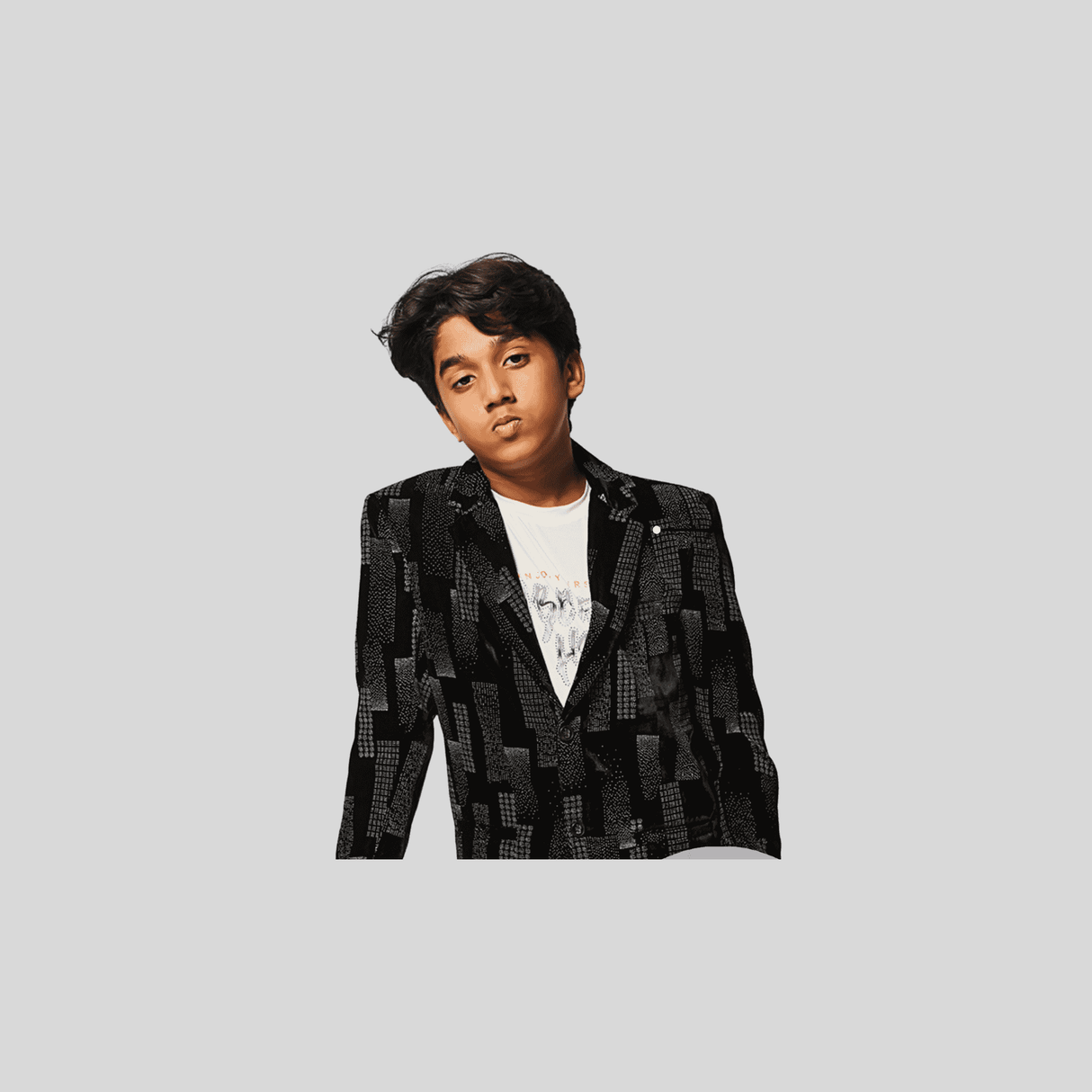 Boys Party Blazer With T-Shirt -Black