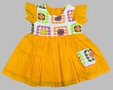 Girls hand work dress fit and flare