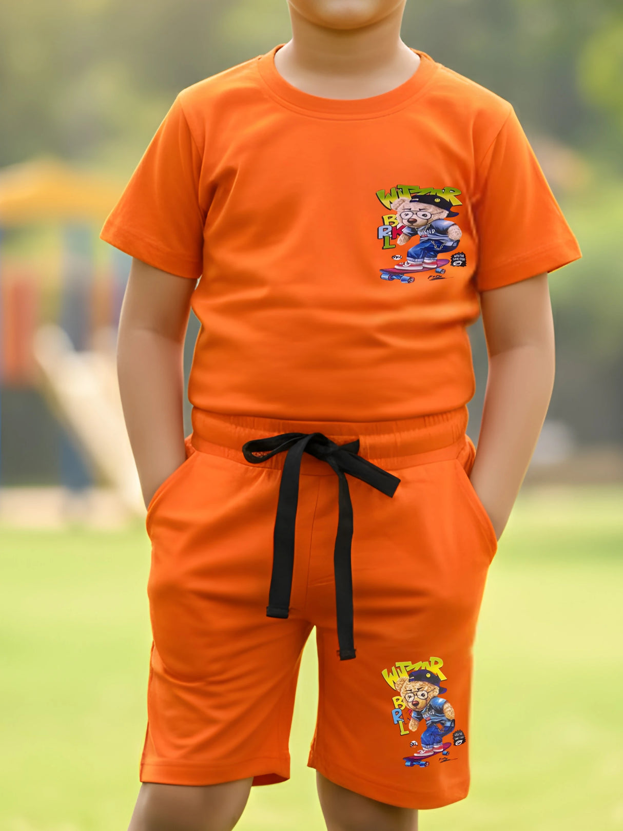 Boys' Electric Orange Graphic Co-Ord Set