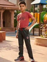 Boys Comfortable Dark Grey Casual Track Pants