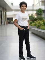 Boys' Urban Slim-Fit Black Denims