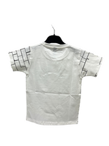 Kids' Graffiti Graphic T-shirt – White with Street Art Style Print