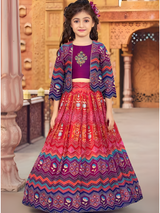 Girls' Sunny Yellow Embroidered Lehenga Set