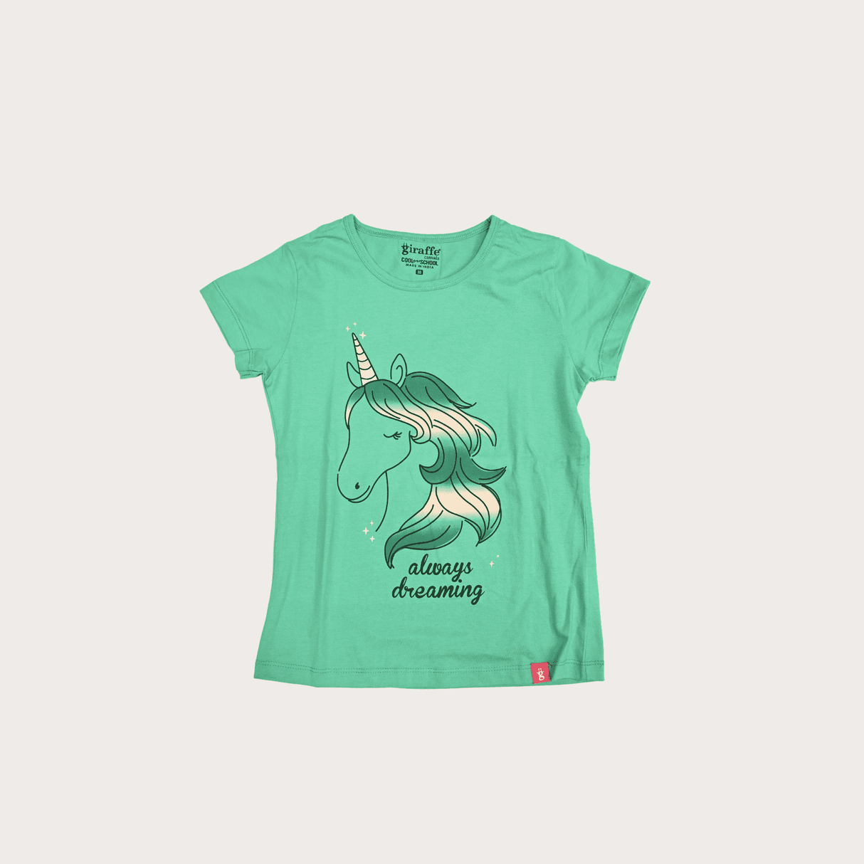 Girls Leisure Half Sleeves Regular Night Suit - Green