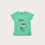 Girls Leisure Half Sleeves Regular Night Suit - Green