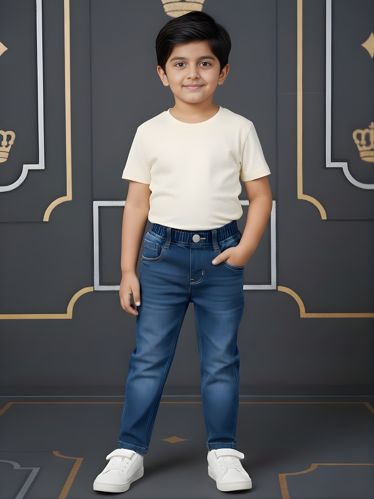 Boys' Comfort Stretch Light Blue Denim Jeans