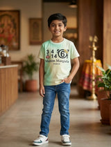 Boys Light Green Typography Graphic T-Shirt