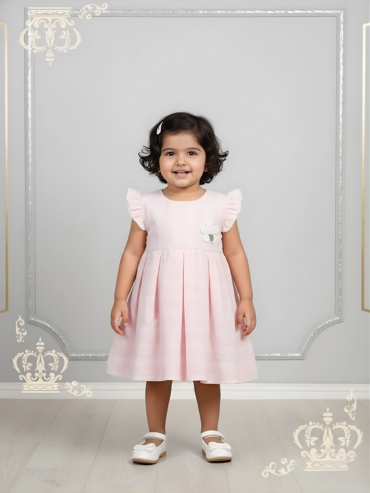 Blush Pink Striped Frock