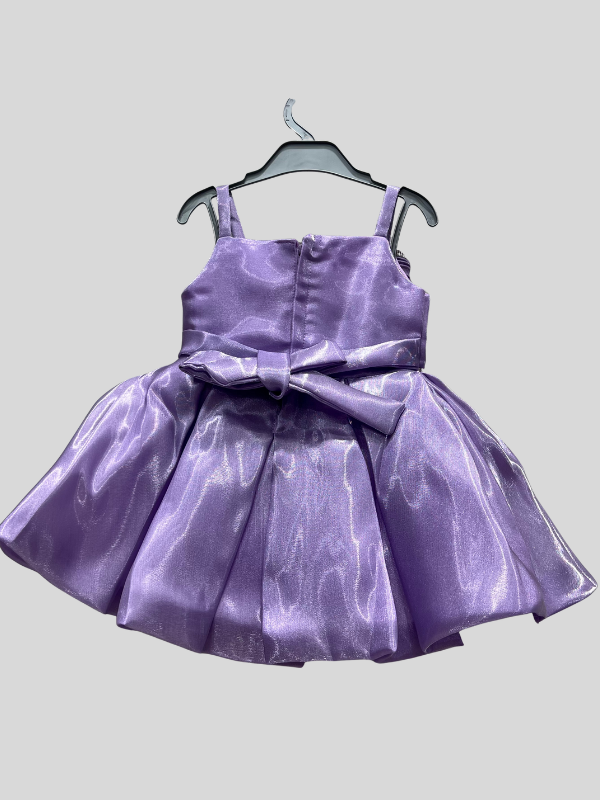 "Purple Baby Dress with Crystal Belt – Elegant Special Occasion Dress"