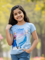 Girls' Frozen Theme Graphic Print Tops