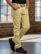 Boys' Premium Khaki Cotton Slim Fit Trousers