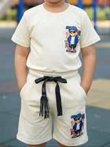 Boys' Urban Cream Graphic Co-Ord Set