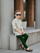 Boys Printed Cotton Kurta Set – Stylish Ethnic Wear