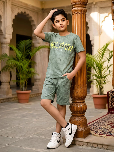 Boys' Sage Green Graphic Coordinate Set