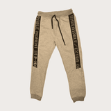 Boys Leisure Plain Elastic Waist Track Pant With Rib - L.Grey