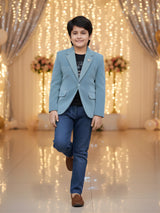 Boys' Light Blue Corduroy Sport Coat / Casual Blazer