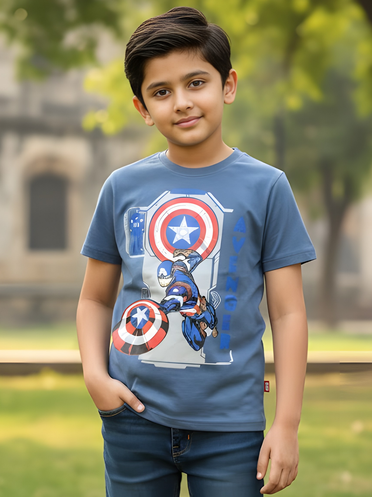 Boys' Marvel Captain America "Avenger" Graphic T-Shirt