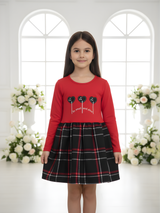 Girls Casual Printed Cotton Frocks - Pink