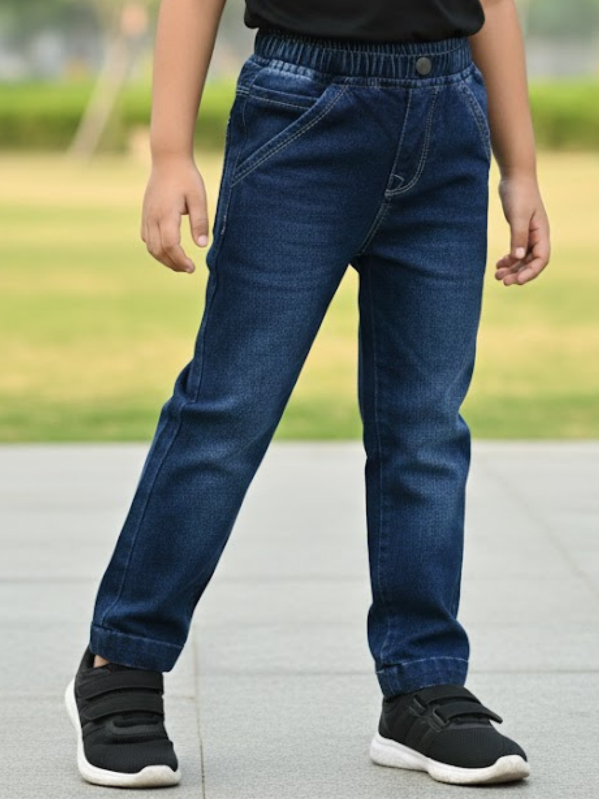 Boys Dark Blue Comfort Fit Denim Jeans