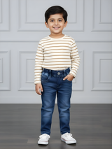 Boys' Classic Slim Fit Jogger Jeans - Dark Indigo Wash