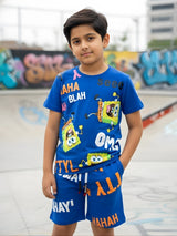 Boys’ Royal Blue SpongeBob Co-ord Set