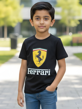 Boys' Black Racing Shield Graphic T-Shirt