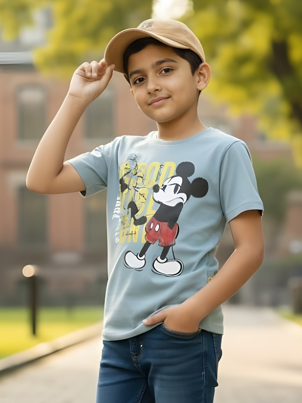 Boys' Mickey & Friends "True Pals" Greyish Tee