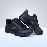 Skechers Unisex Black Lace-Up School Shoes.