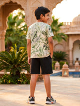 Boys Green Born Wild Graphic Print Co-ord Set