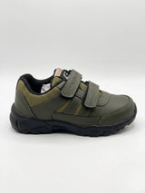 Rex Stealth Green Velcro Sneakers for Boys.