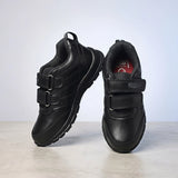 Bata Unisex Black Velcro School Shoes - Durable All-Day Comfort.