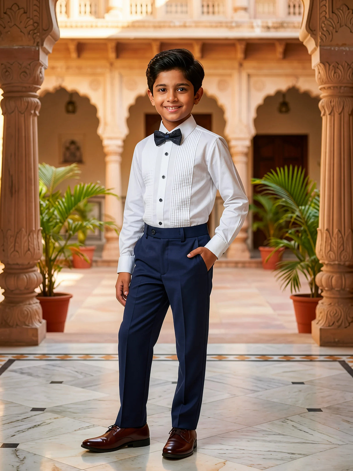 Navy Blue Coat Suit for Boys - Premium Formal Wedding Wear ()