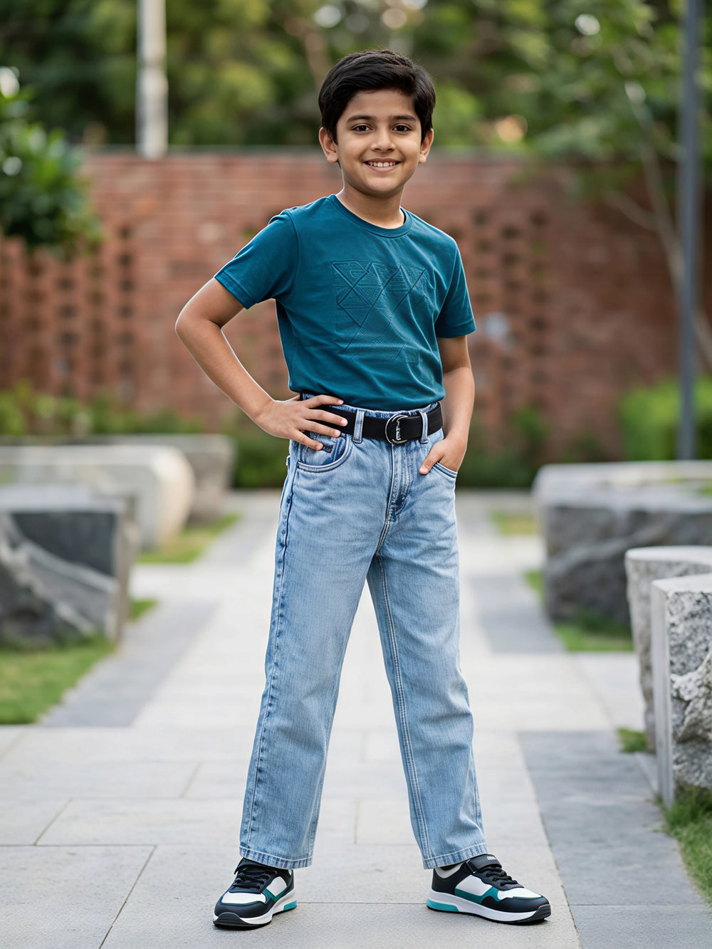 Boys' Premium Light Blue Straight Fit Denim Jeans
