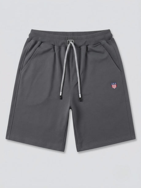Boys' Dark Grey Cotton Comfort Drawstring Shorts